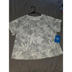 Women's Columbia Slack Water French Terry Short Sleeve Tee L White Grey